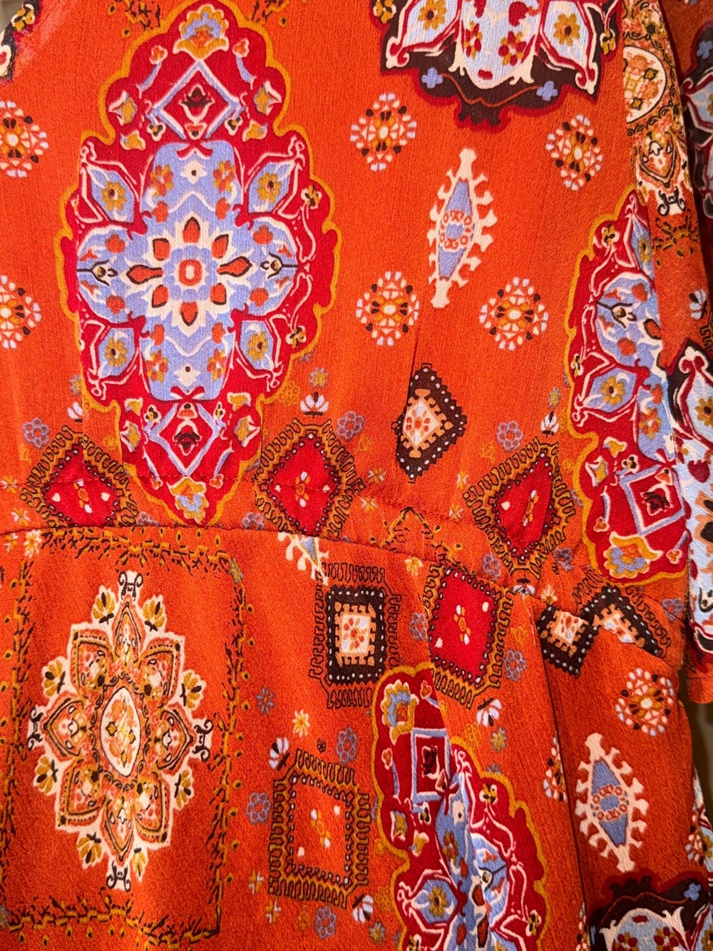 Maurices Rust Orange Floral Print Maxi Dress - Picture 3 of 3